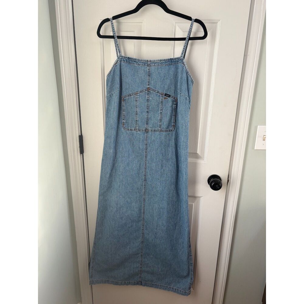 Vintage Lauren Jeans Co Ralph Lauren Denim Bib Dress Size S 100% Cotton